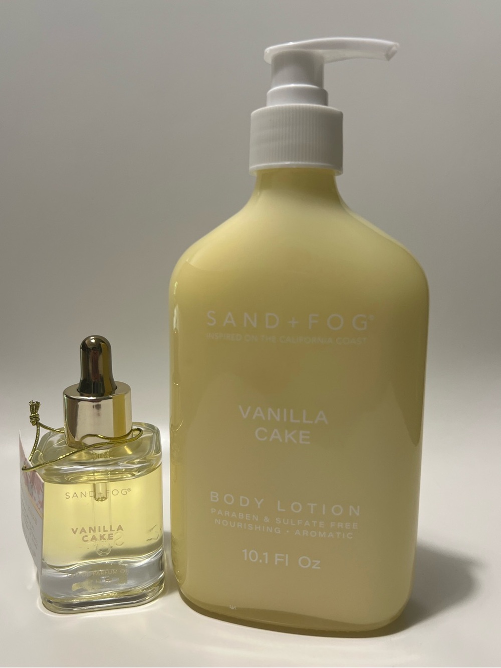 Sand + Fog Vanilla Cake Body Lotion & Oil Set